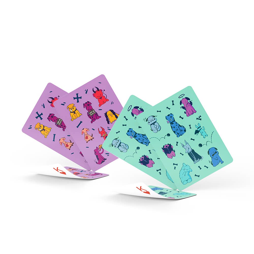Card 2 deck set Waterproof Playing Cards, Dog and Cat designs