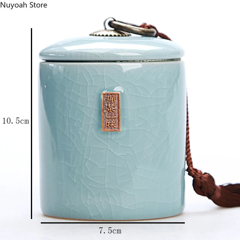 Household Tea Box Ceramic Pot Storage Sealed Coffee