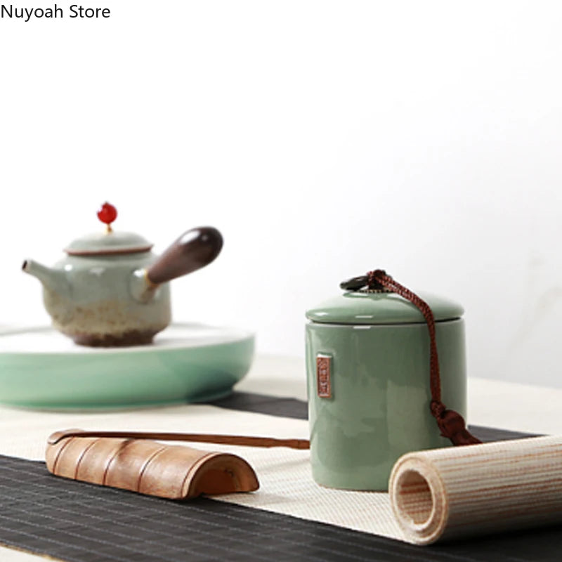 Household Tea Box Ceramic Pot Storage Sealed Coffee